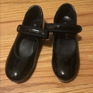 Danskin Glossy Black Kids Tap Dance Shoes